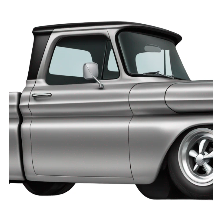 Black 1964 c10 Chevy truck with whitewall tires sticker