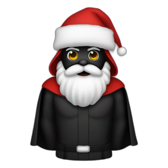 Dark vador dress like santa claus sticker