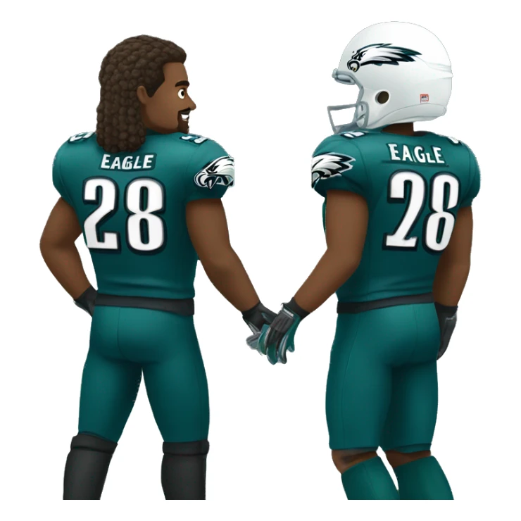Two Philadelphia eagle football player best friends  sticker