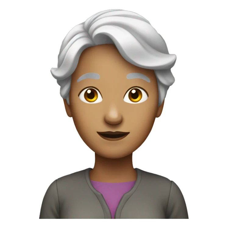 grey hair lady full body sticker