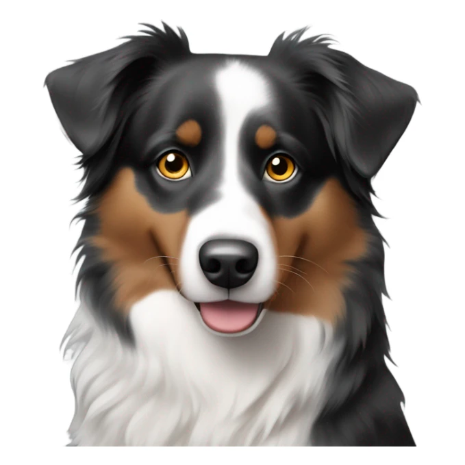 Australian shepherd black right eye and white left eye sticker
