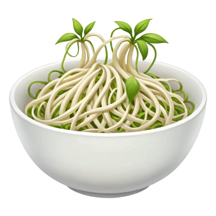 Bean sprouts in bowl not standing sticker