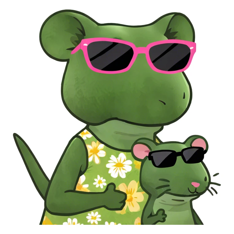 brat girl summer rat sticker