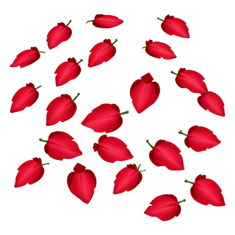 Rose petals falling from a rose sticker