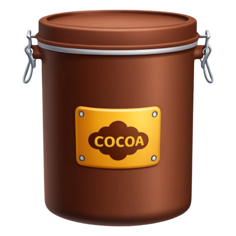 container of cocoa powder sticker