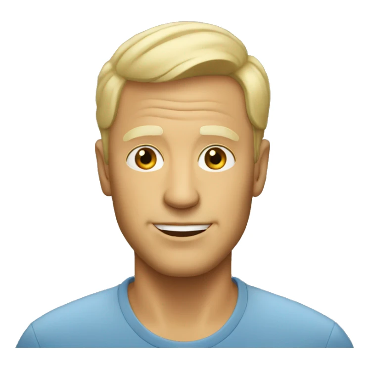 Older blonde guy with short hair sticker