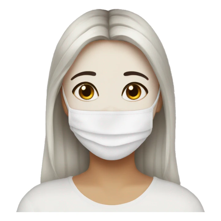 aesthetic girl with a facial mask on  sticker