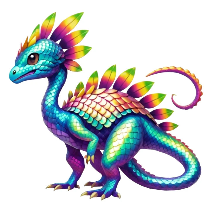 Shiny Exotic Tropical Pokémon-Fakémon-hybrid-creature (full body) sticker