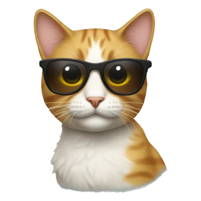Cat with sunglasses sticker