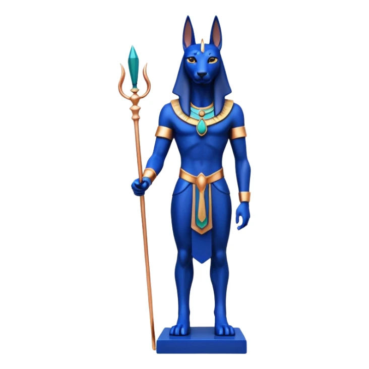 Proud Black, lapis rose gold, and anubis statue posed  sticker