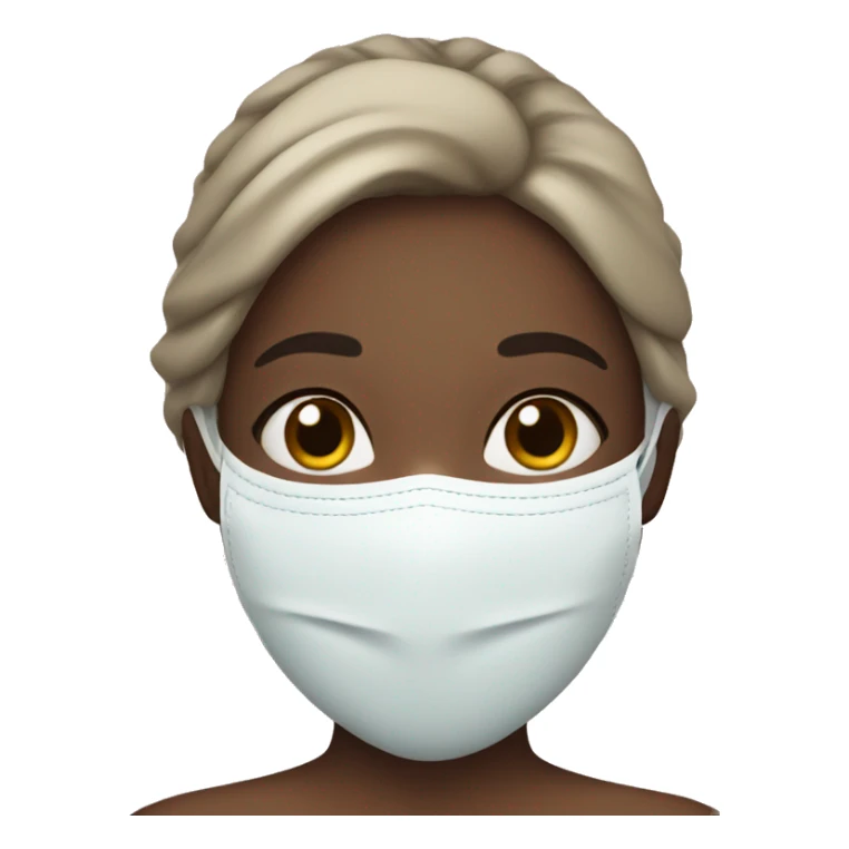 Girl with facemask skincare sticker