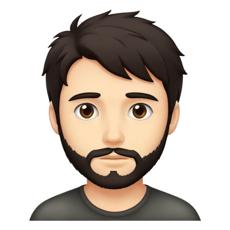 young scruffy man dark hair sticker