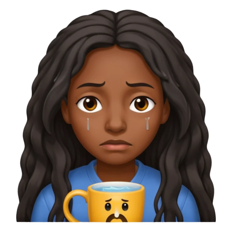 prisoner sad Long haired black Woman on a mug shot sticker