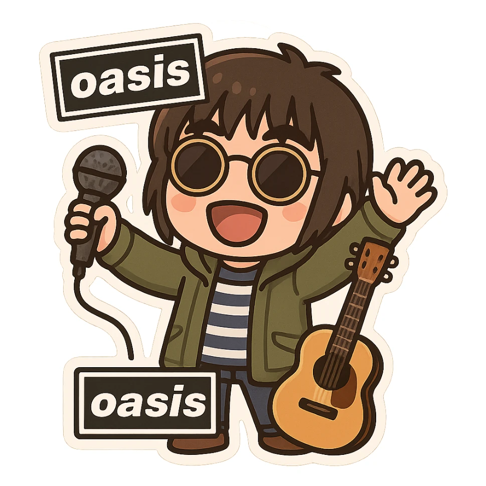 sticker commemorating oasis concert sticker