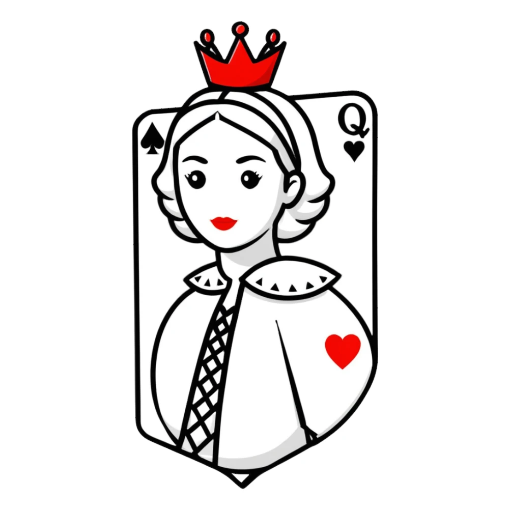 Queen of Hearts from Alice in Wonderland sticker