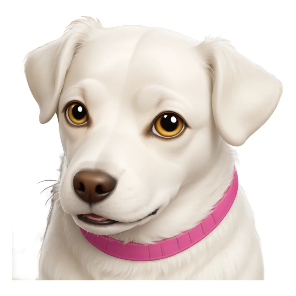 realistic dog portrait closeup sticker