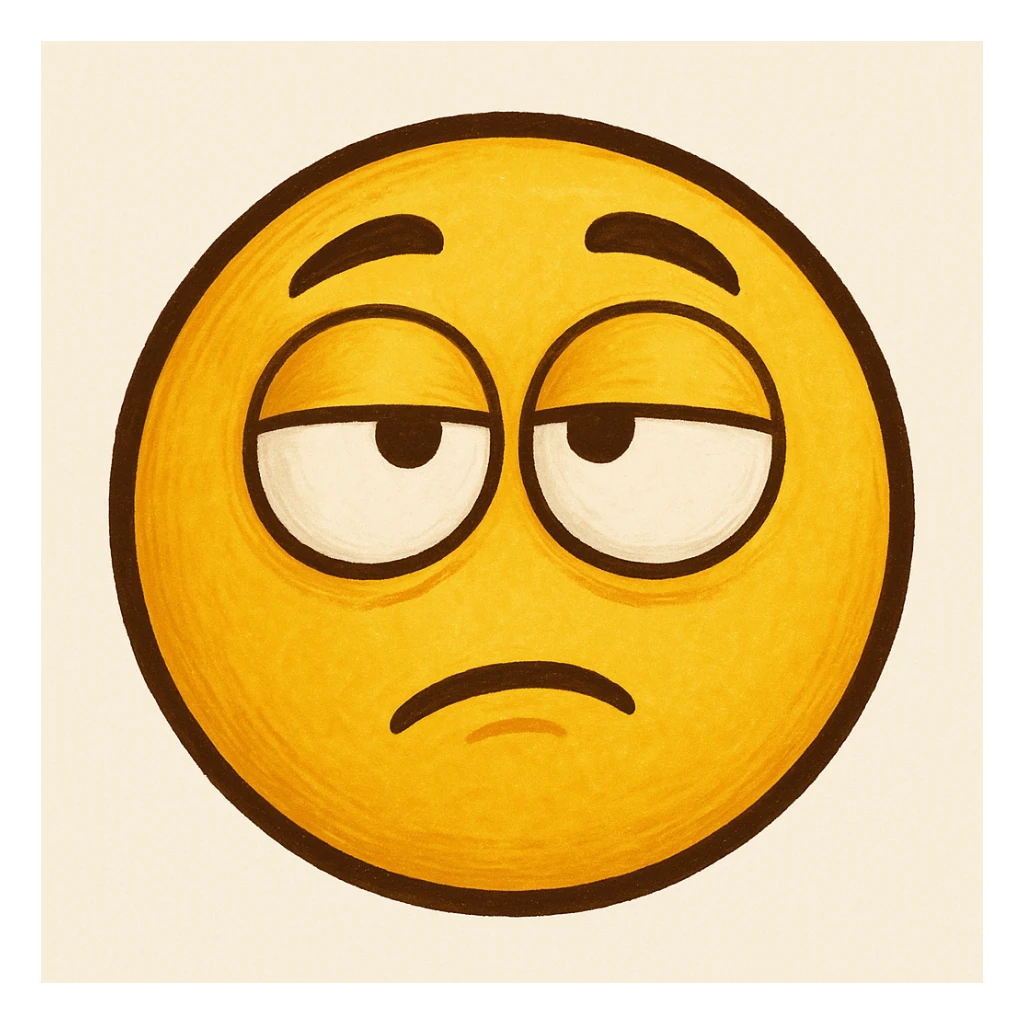 yellow face with rolling eyes emoji sticker