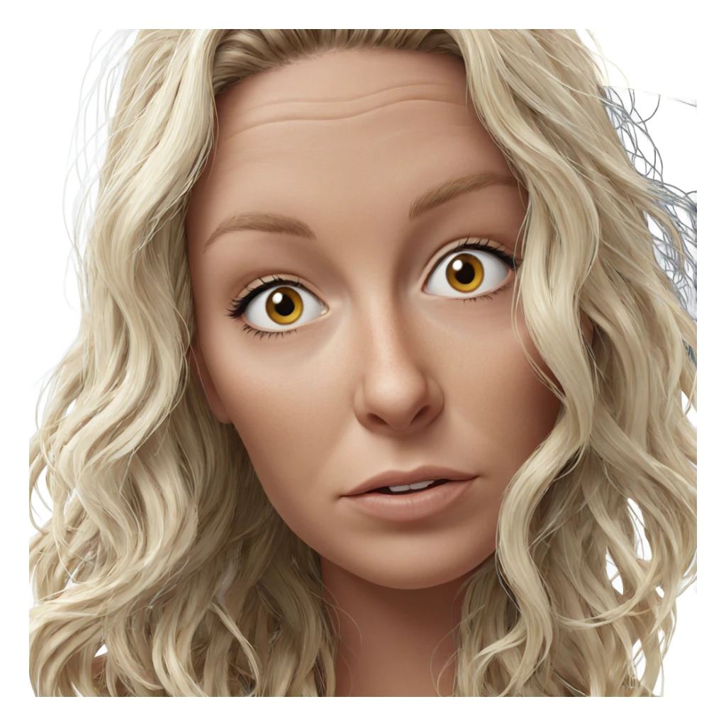 blonde girl portrait close-up sticker