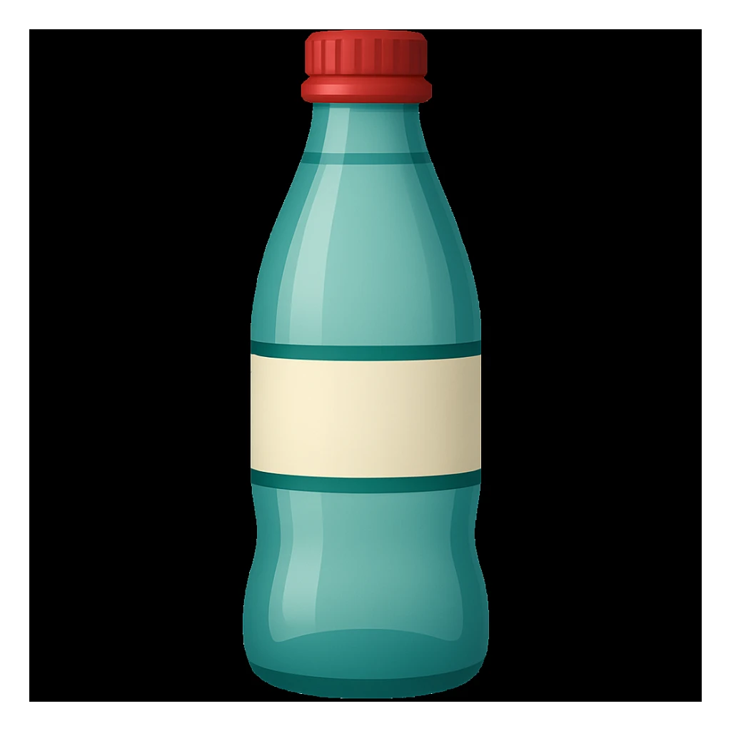 Borjomi water bottle emoji with a different label, variation 1 sticker
