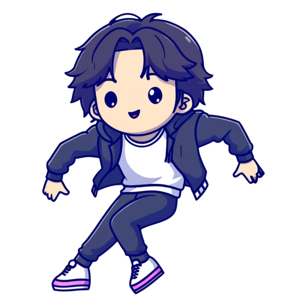 Hyunjin from Stray Kids, dancer with long hair sticker