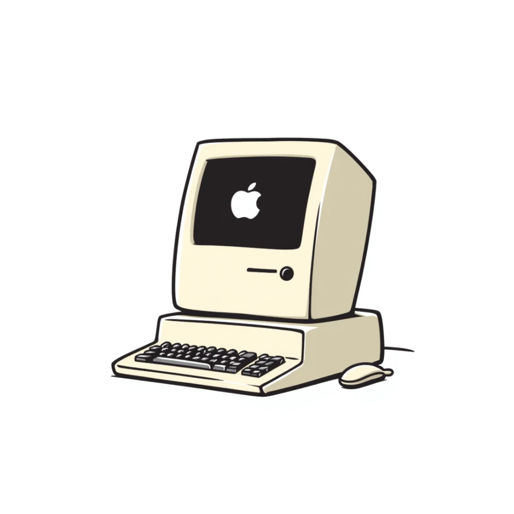 old Macintosh computer sticker