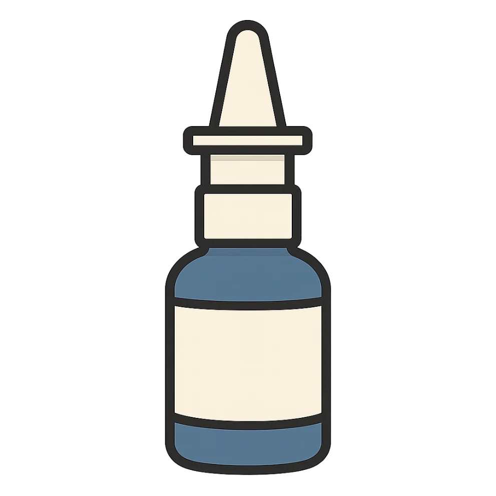 flat toon style nasal spray sticker