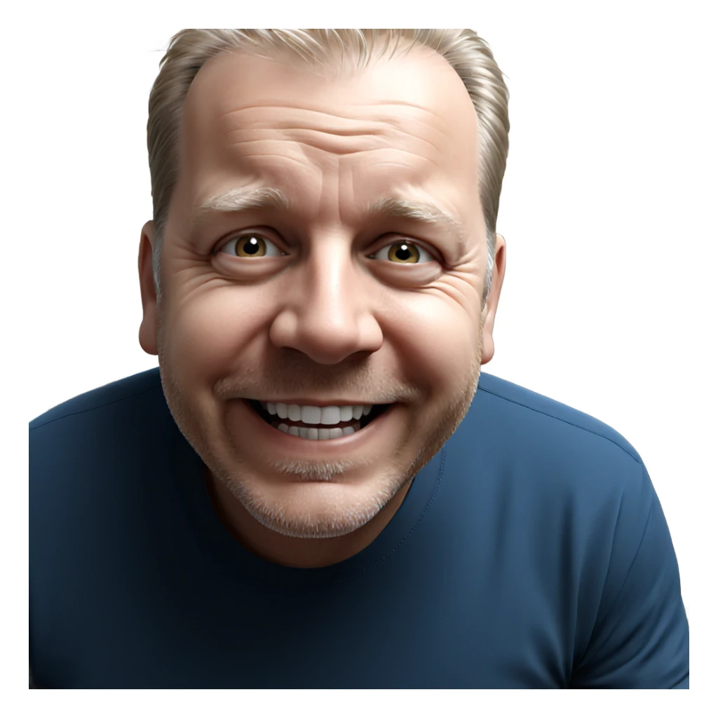 smiling elderly man indoors sticker