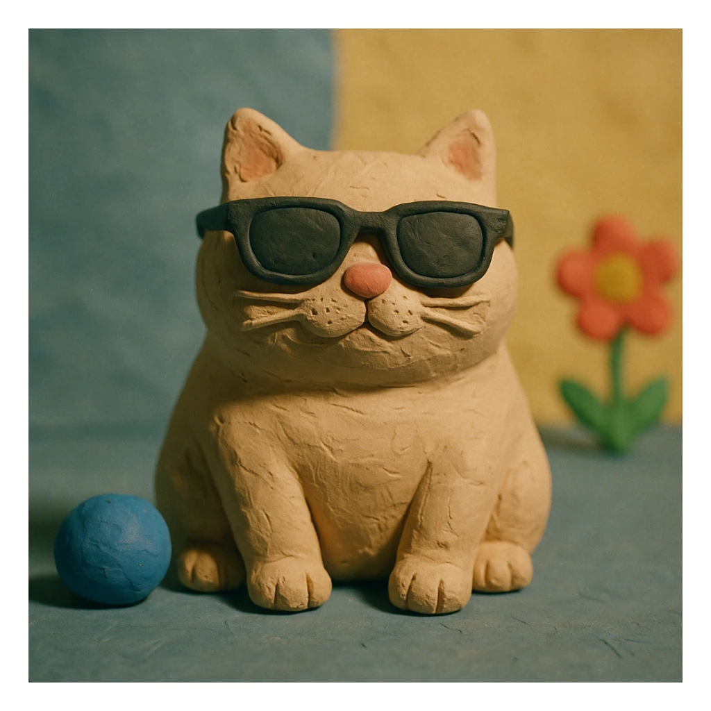 cat wearing sunglasses sticker