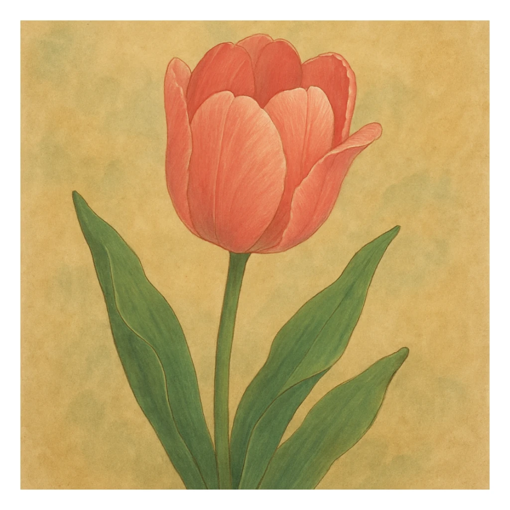 tulipán suave y detallado sticker