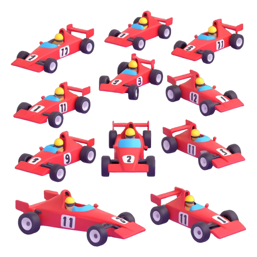 racing cars in 1990s sticker