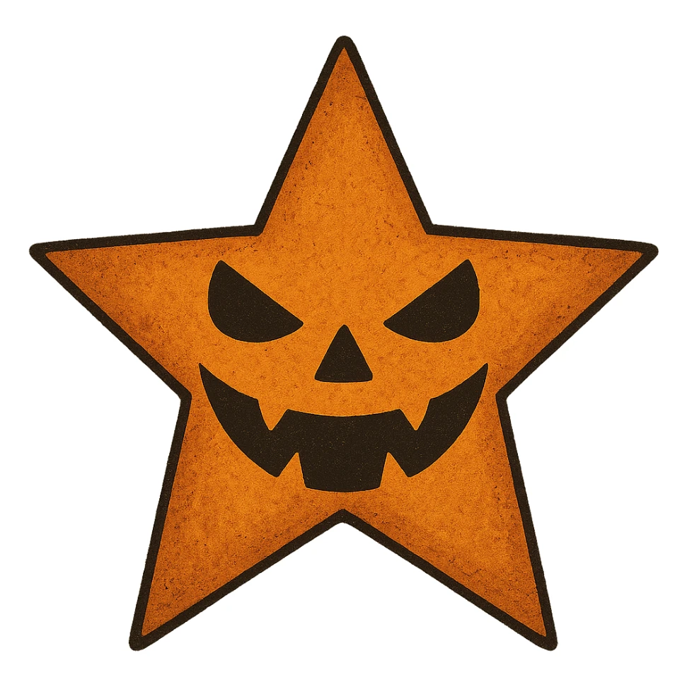 Halloween star, no background sticker