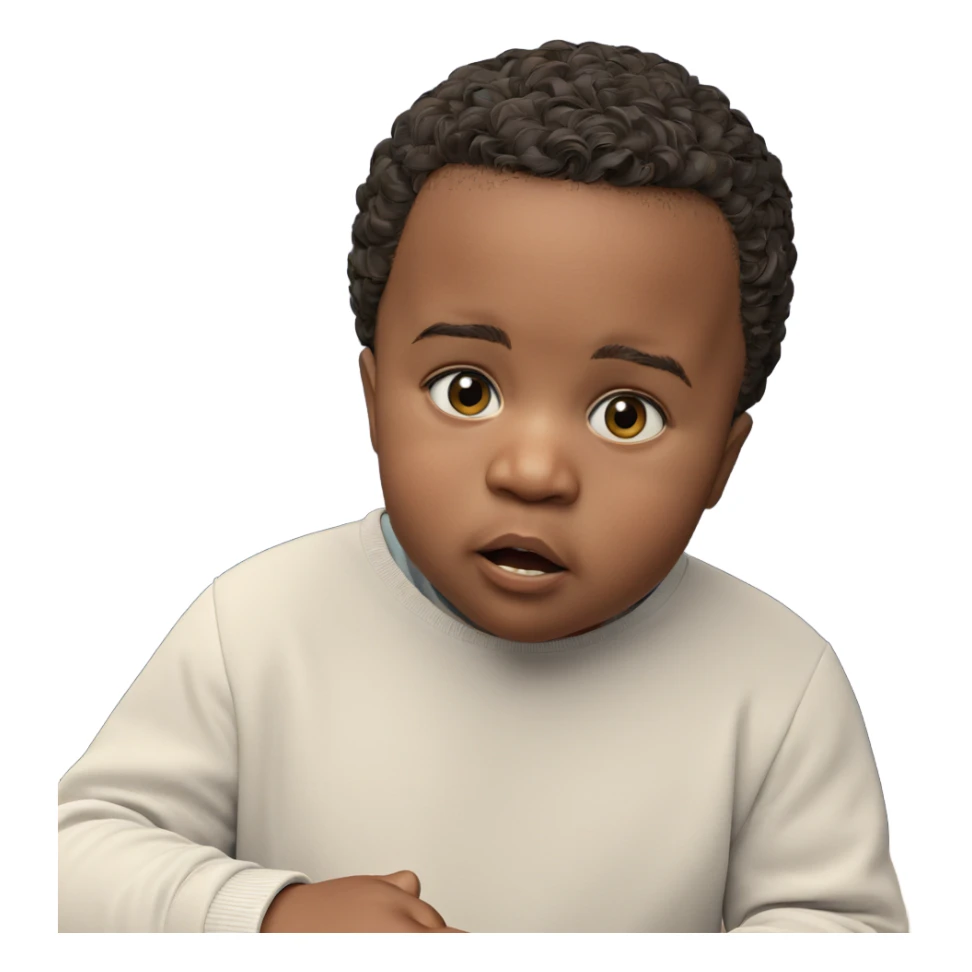 curious boy in focus sticker