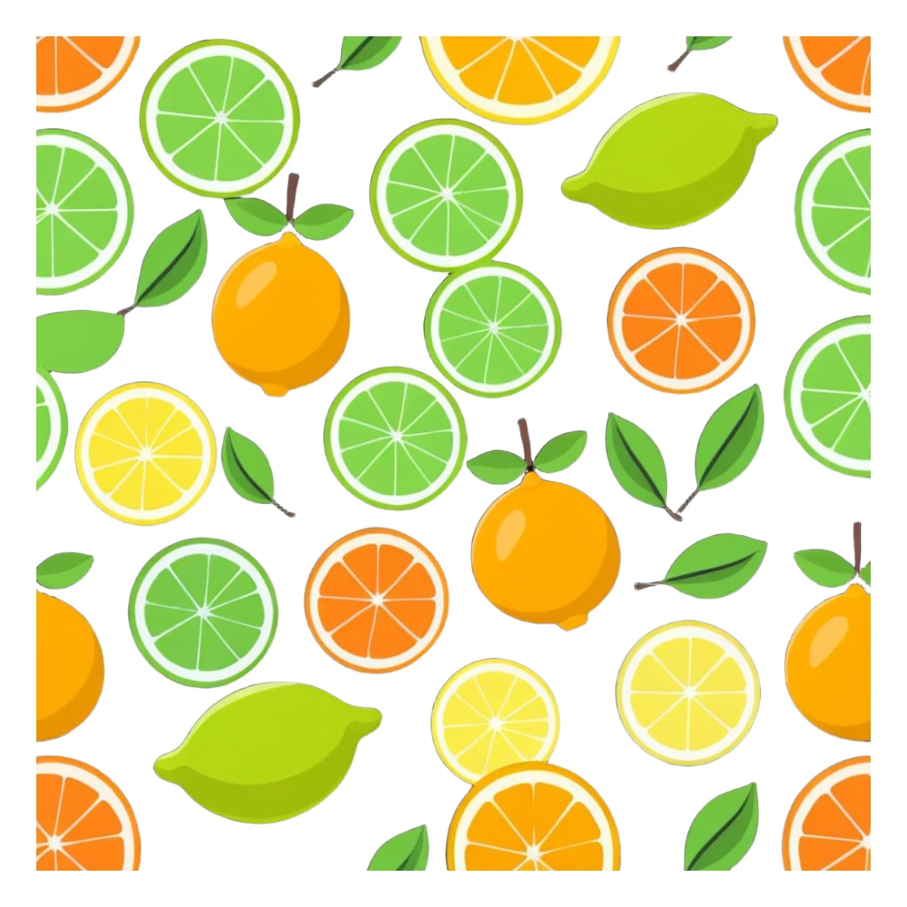 fresh citrus fruits high in vitamin C sticker