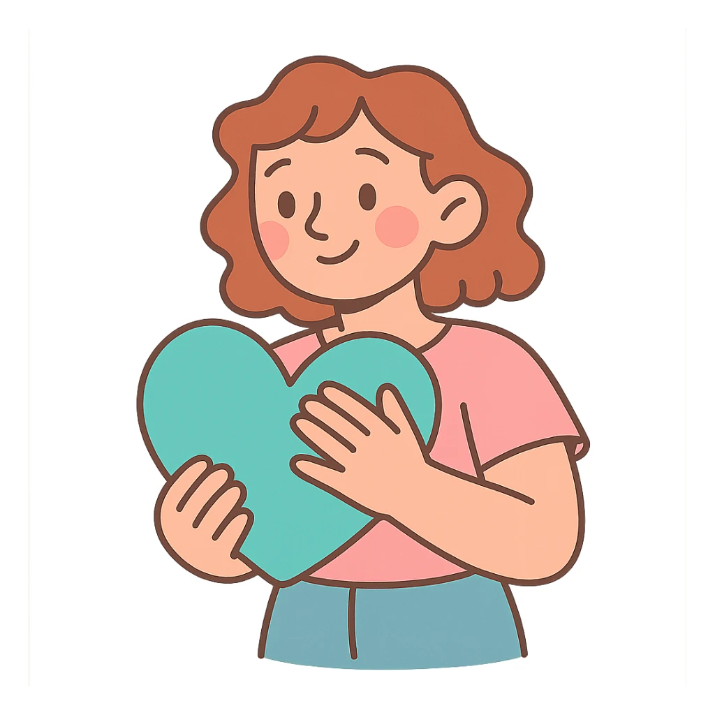 turquoise heart, soft pastel, gentle shading sticker