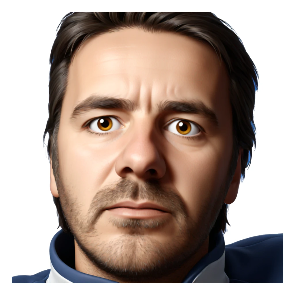 realistic portrait of a man sticker