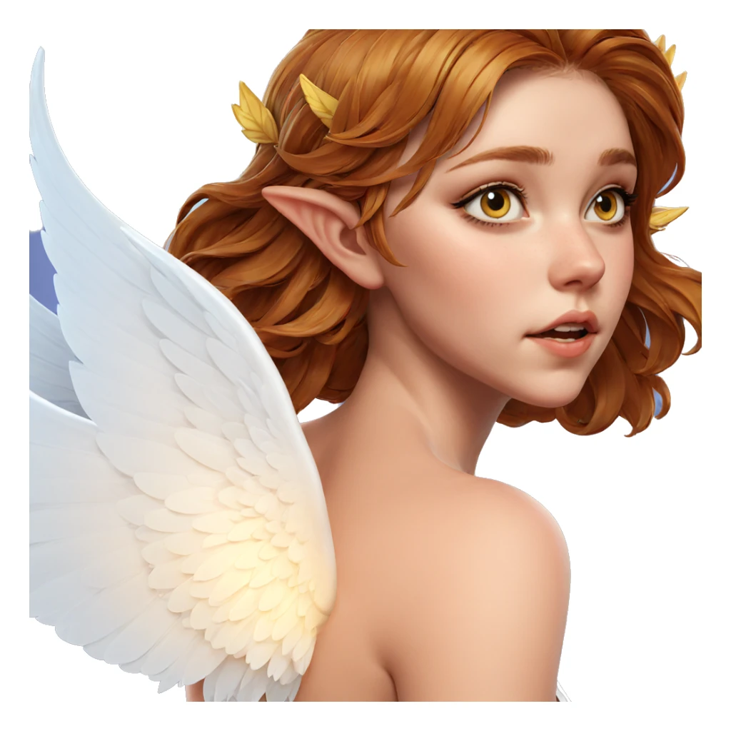 realistic fairy girl with wings sticker