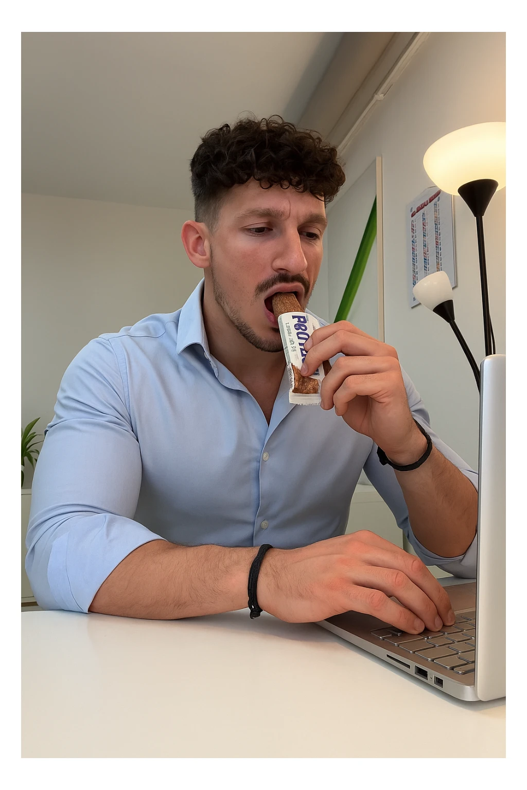 Uomo che mangia proteine  sticker