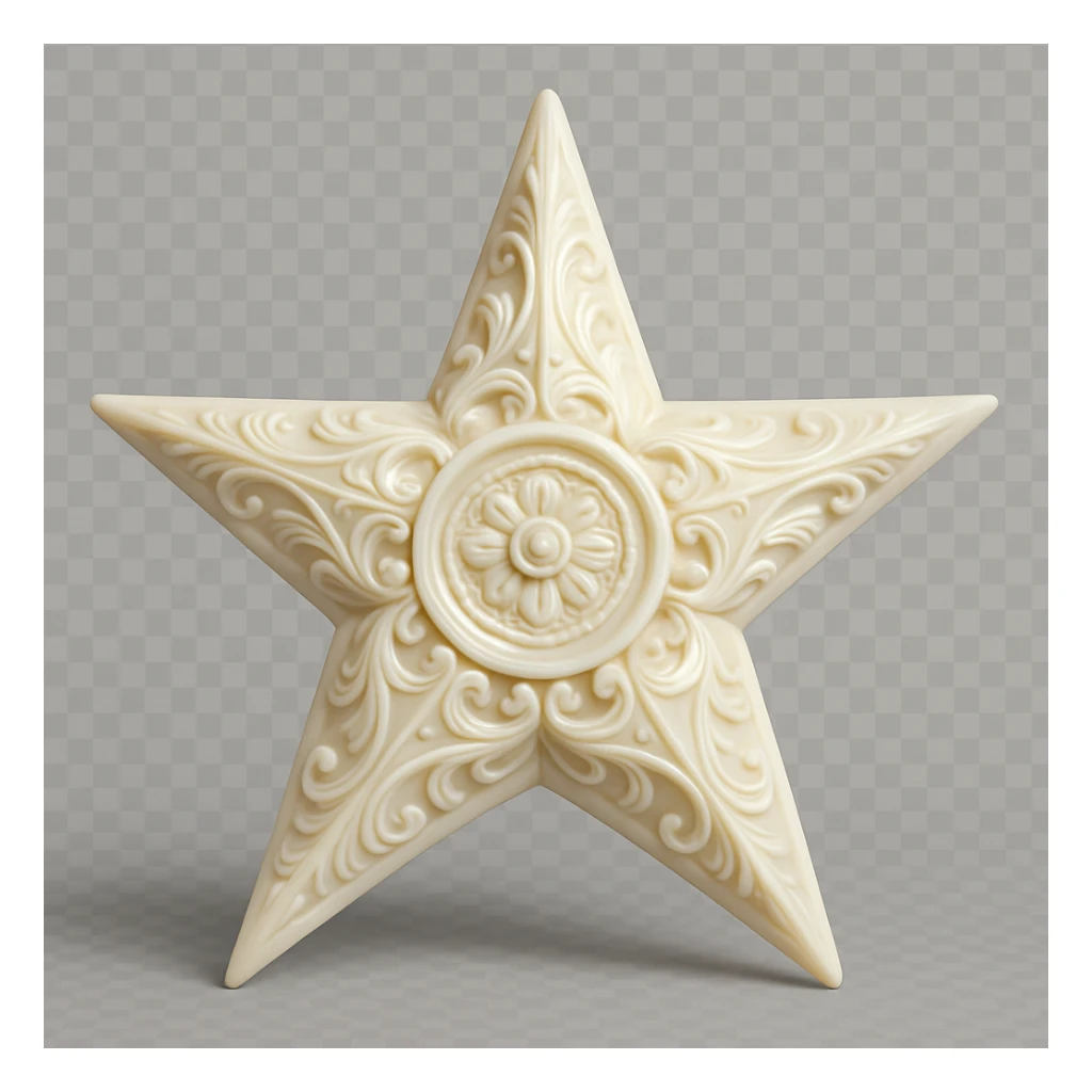 star carved from ivory emoji sticker