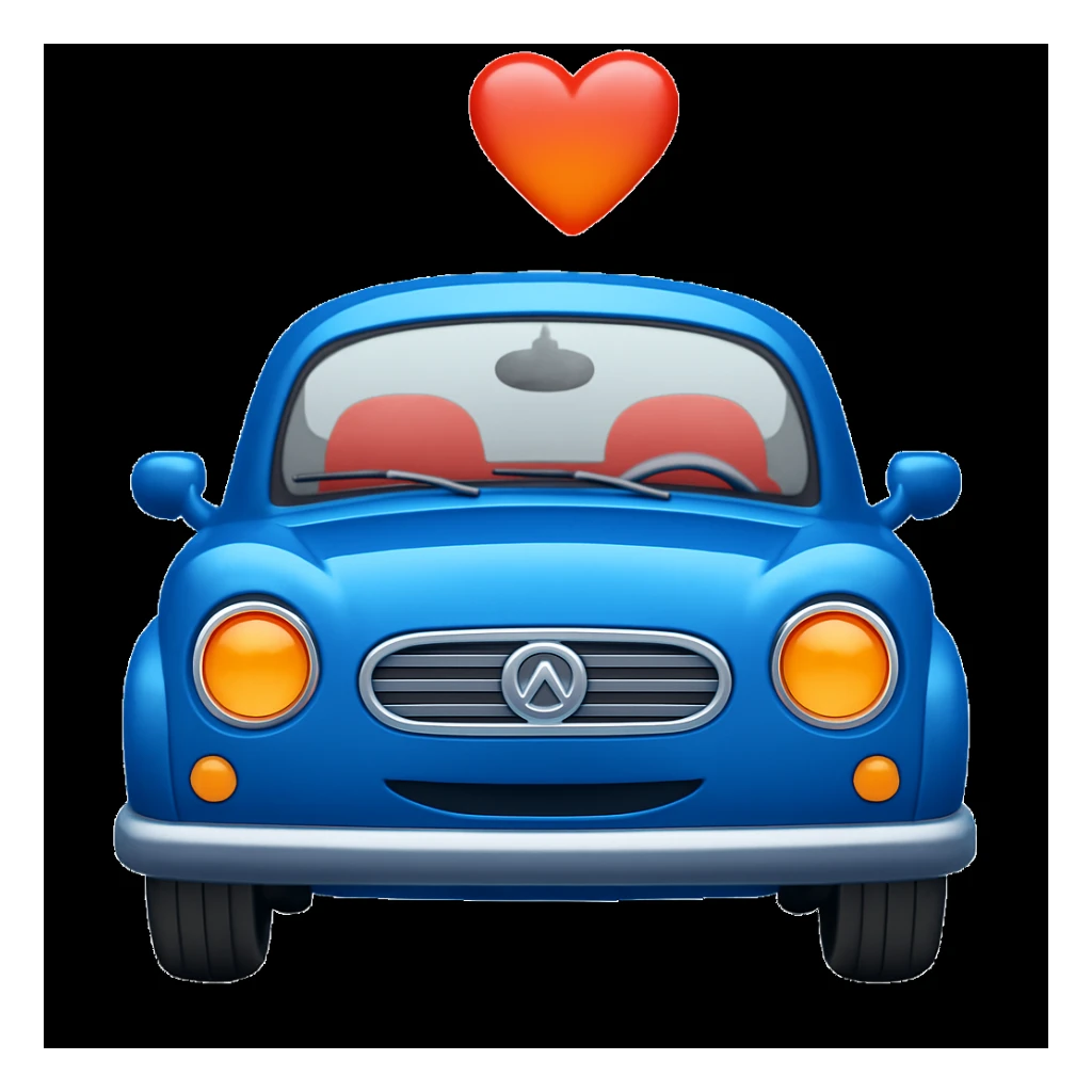 Change the car color to blue, keep the rest of the image unchanged. sticker