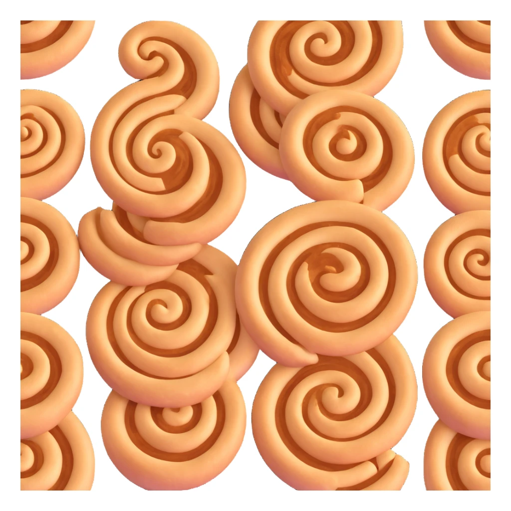franzbrötchen spiral pastry with shiny top and visible cinnamon layers sticker