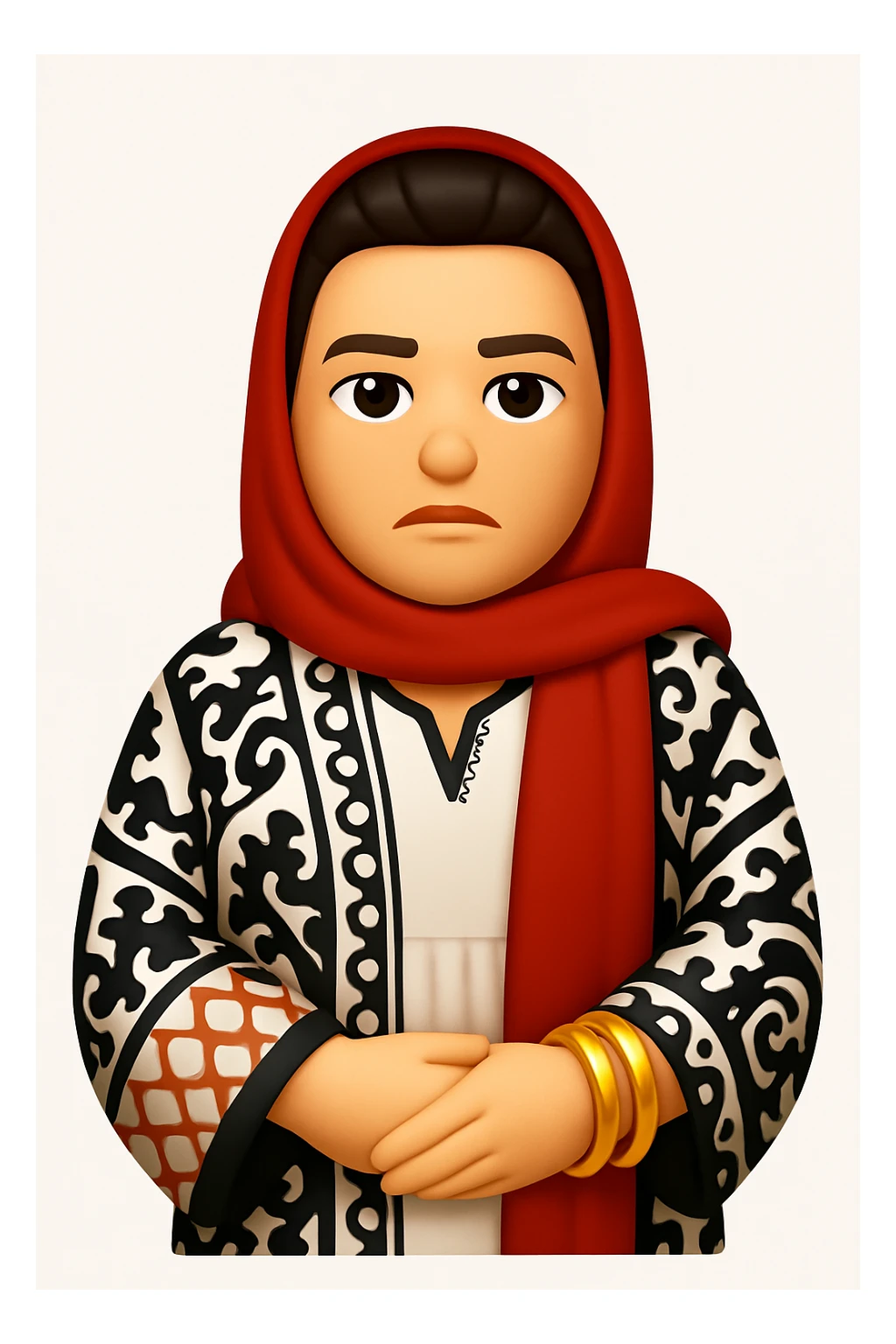 A 3D Apple-style emoji version of the uploaded image, preserving its colors, shapes, textures, and overall design, simplified into emoji form while keeping key details recognizable. Smooth glossy finish, soft shadows, high-quality render, minimal background sticker