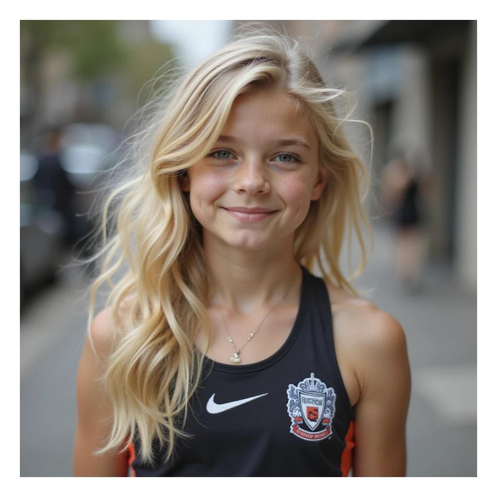 Jeune fille de 16 ans sportive et blonde et belle  sticker