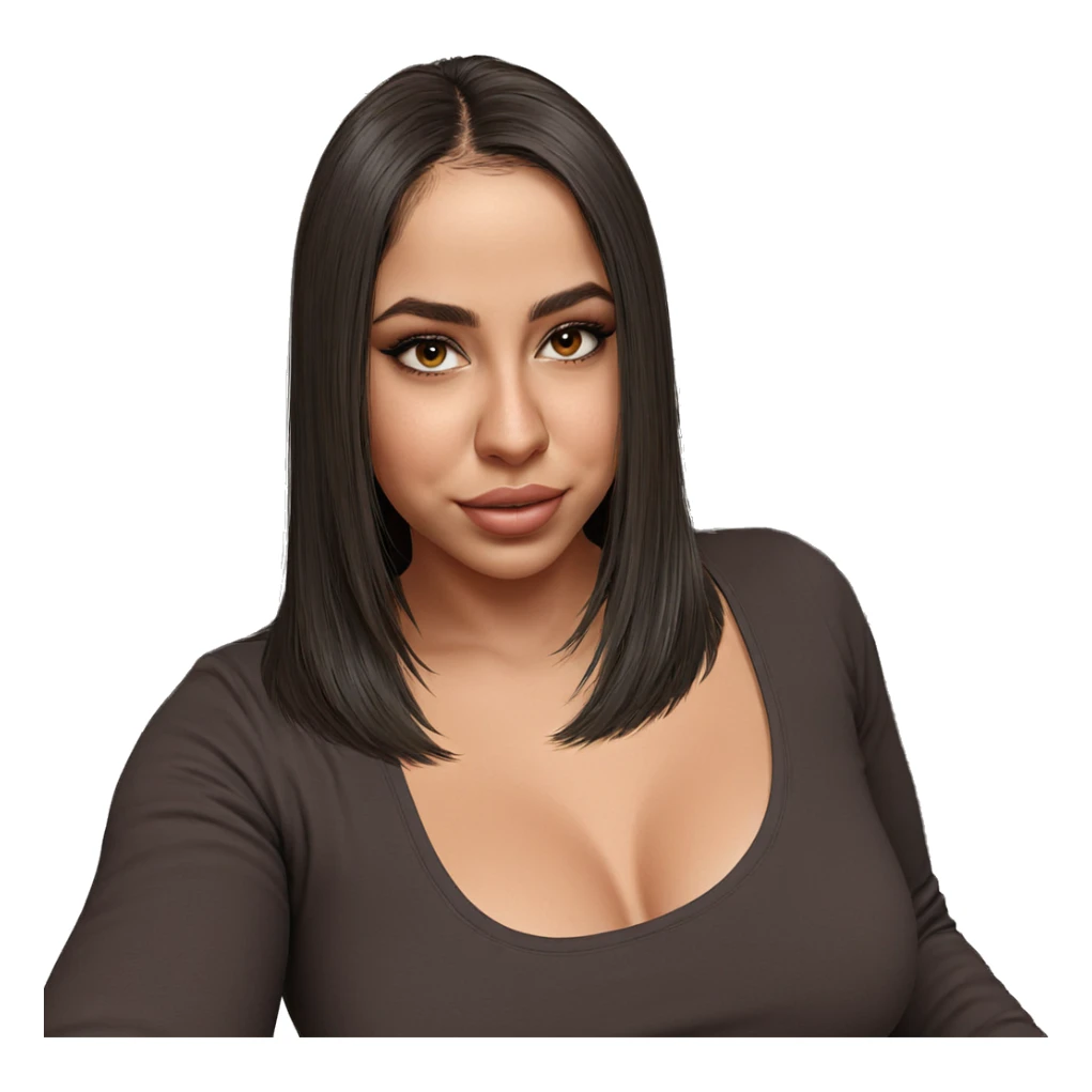 realistic indoor portrait of girl sticker