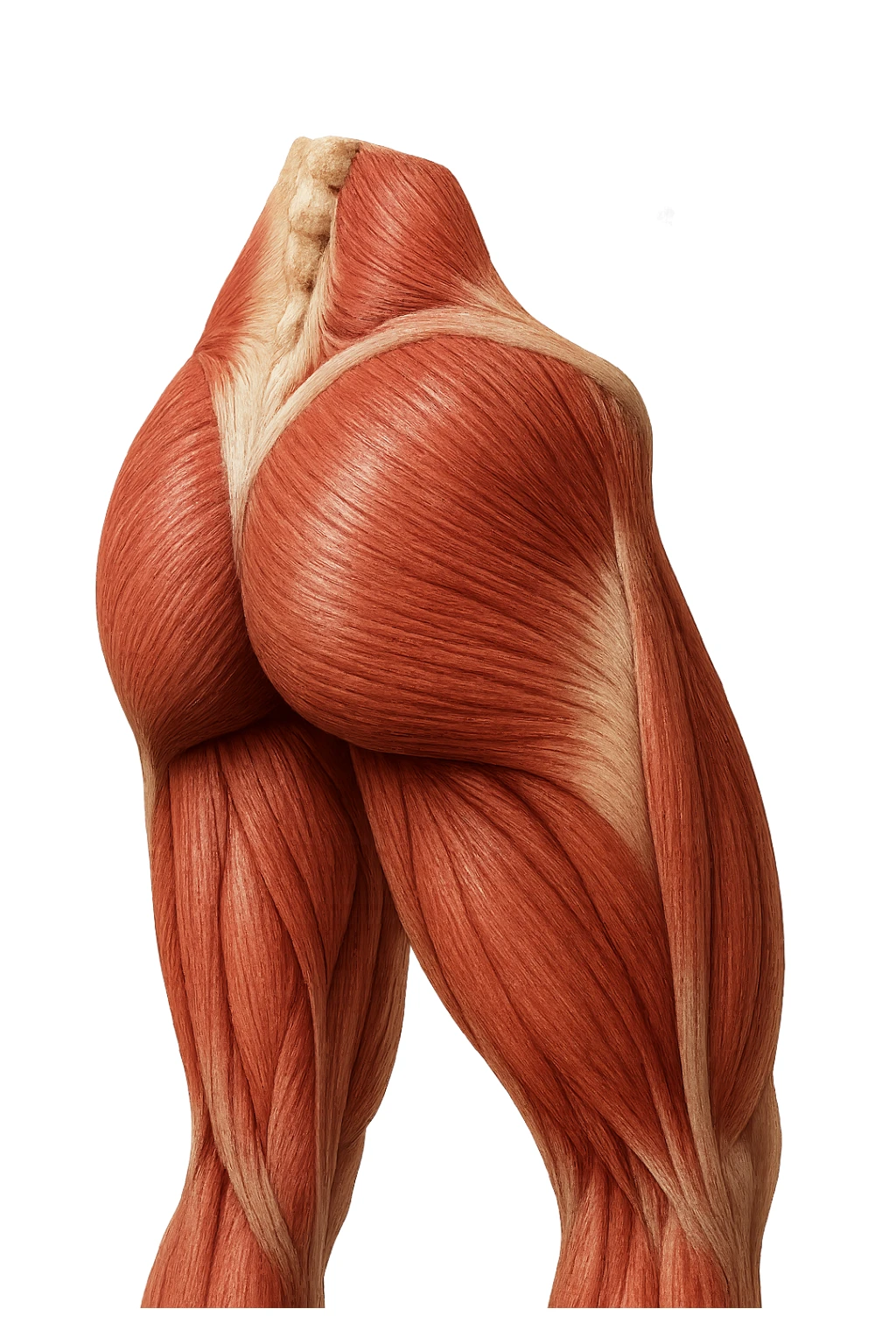 muscolo umano porzione anatomica dei glutei iperrealistico sticker