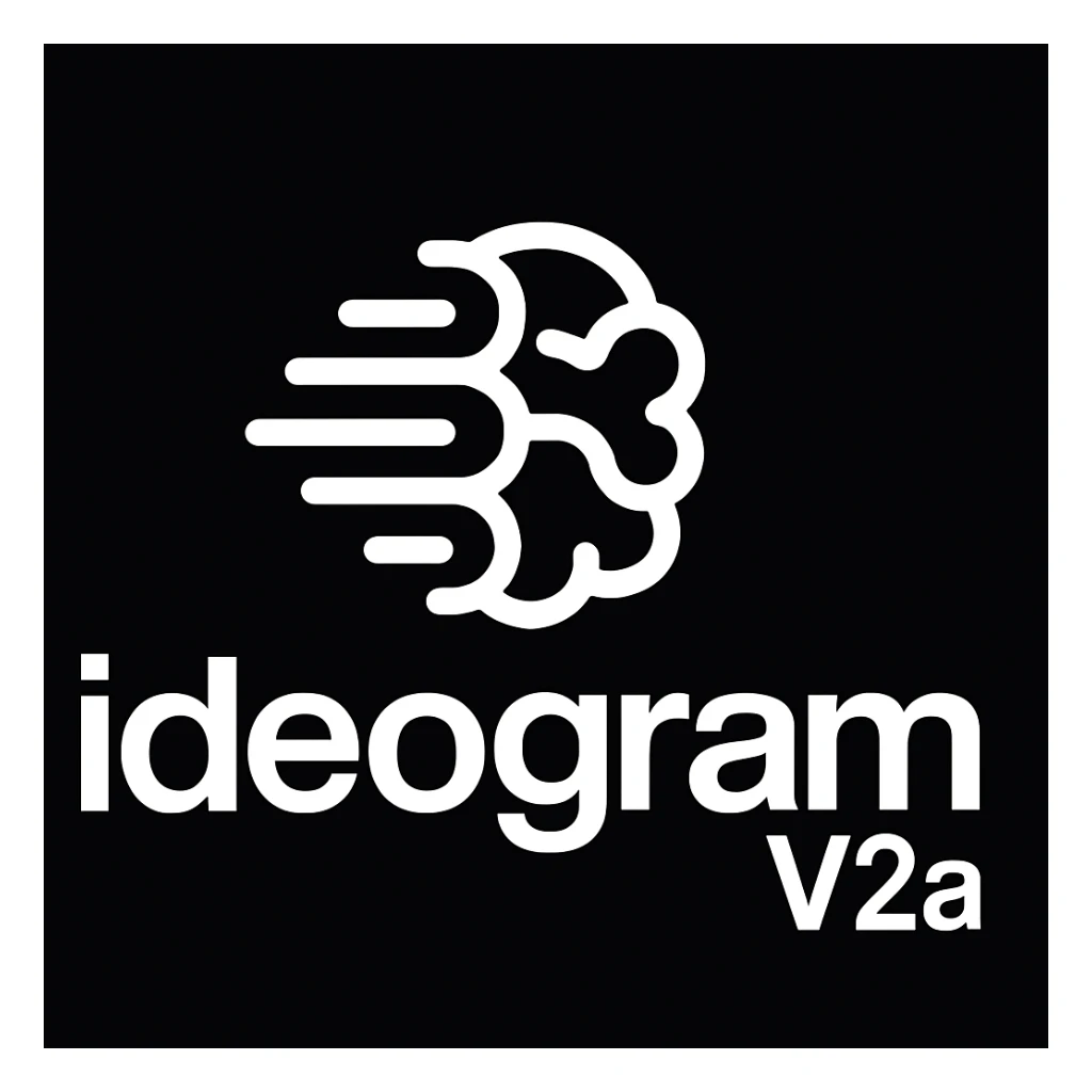 recreate this logo with text of "ideogram V2a", MAKE IT FIT IN SQAURE  sticker