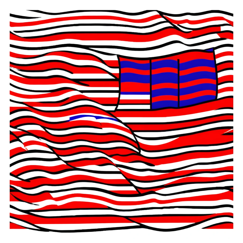 Thai flag with red, white, and blue horizontal stripes sticker