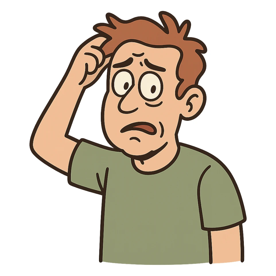 head scratching gesture sticker