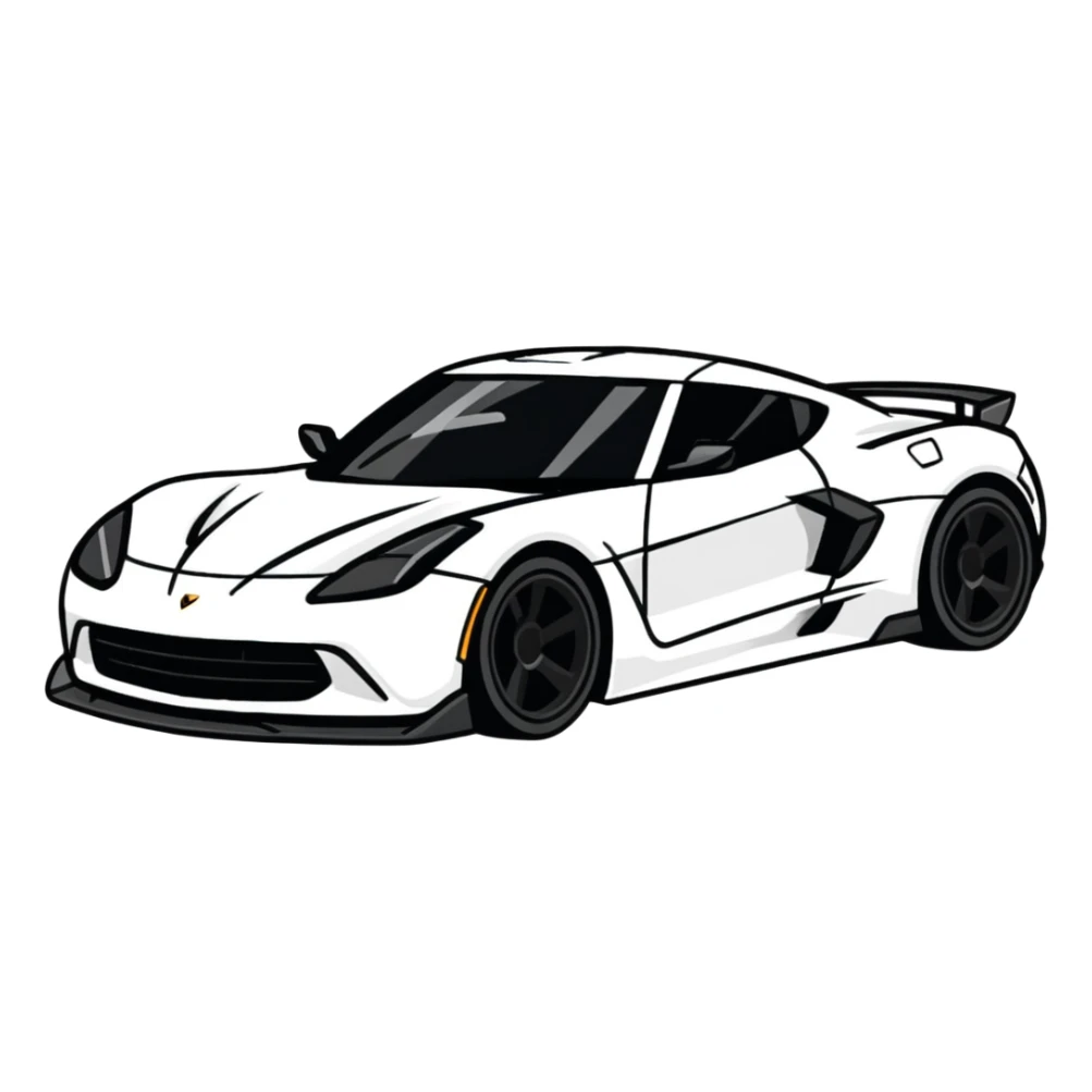 sports car sticker