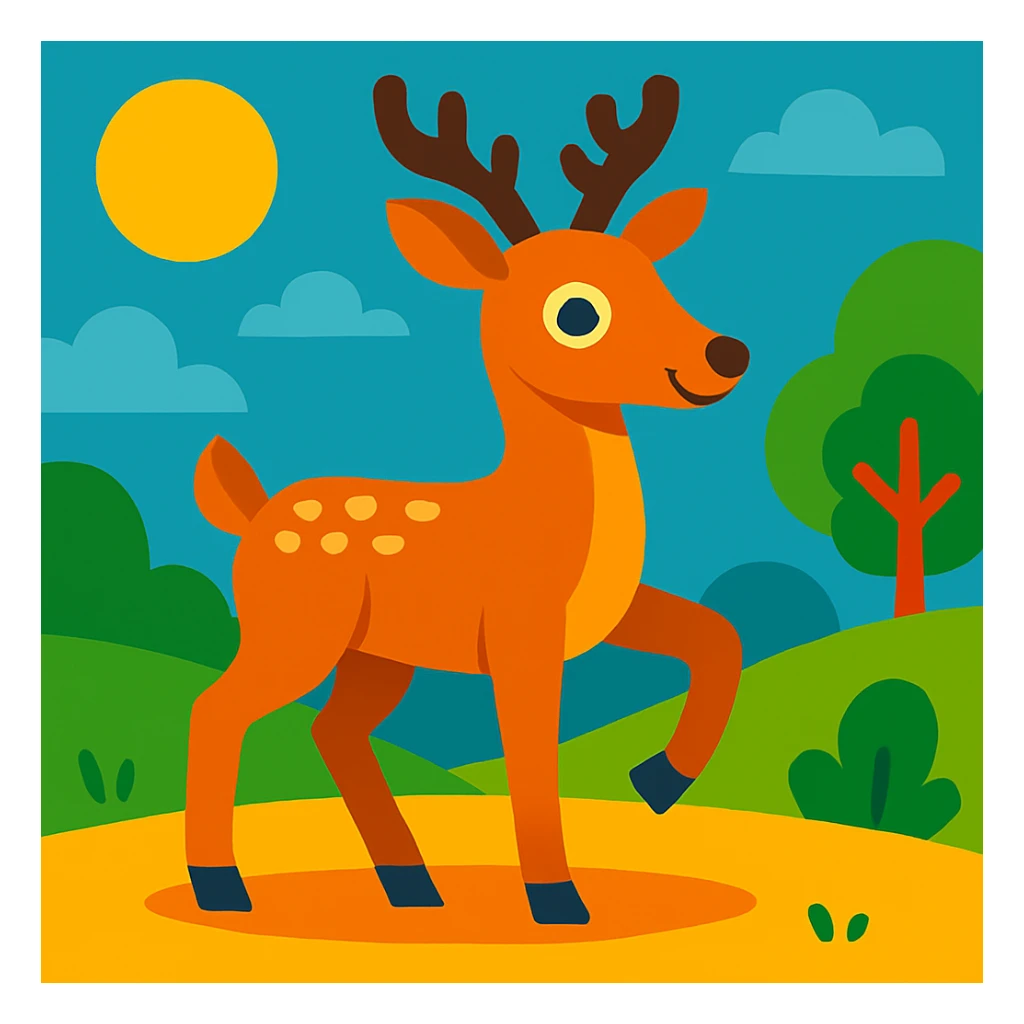 Deer sticker