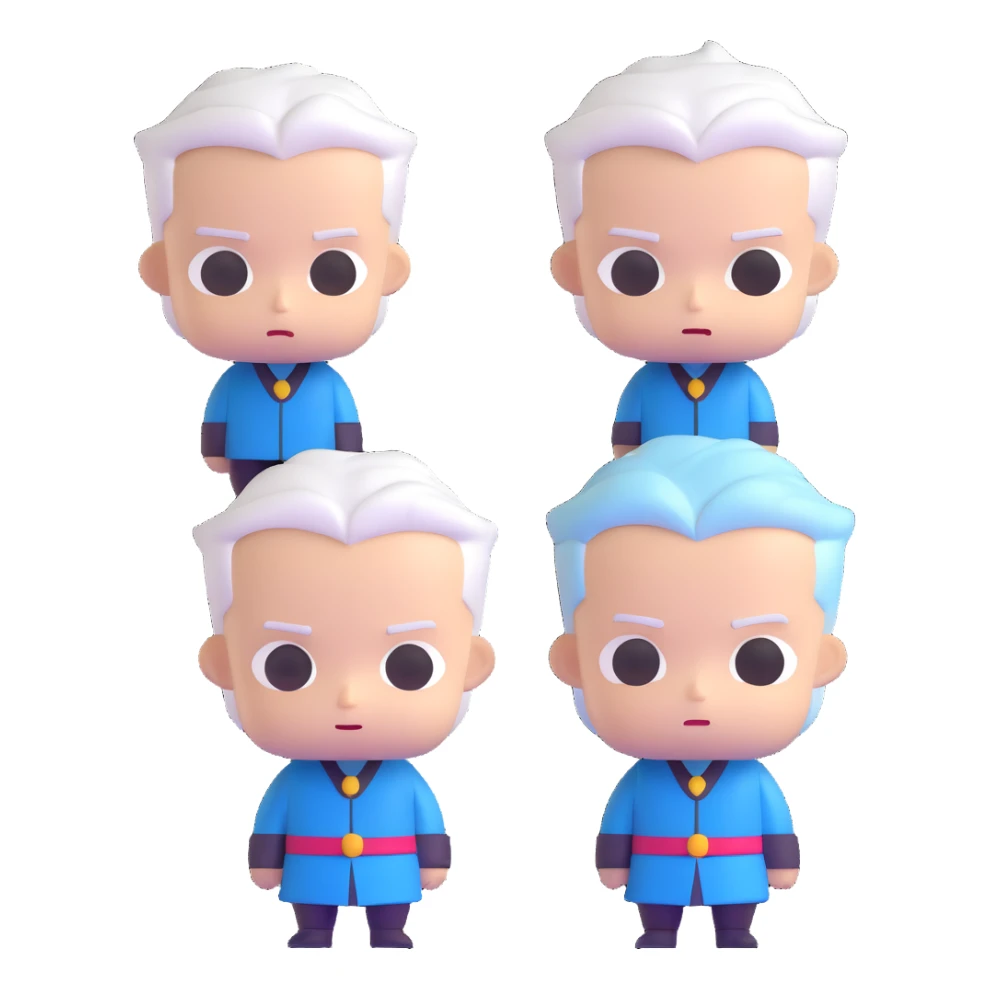 Cute chibi Dante and Vergil from Devil May Cry, big heads, small bodies, childlike proportions sticker